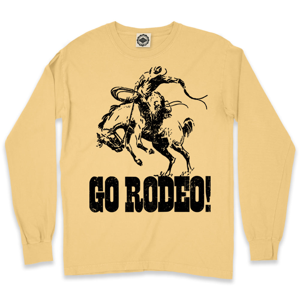 Go Rodeo Men's Long Sleeve Pigment Dyed Tee