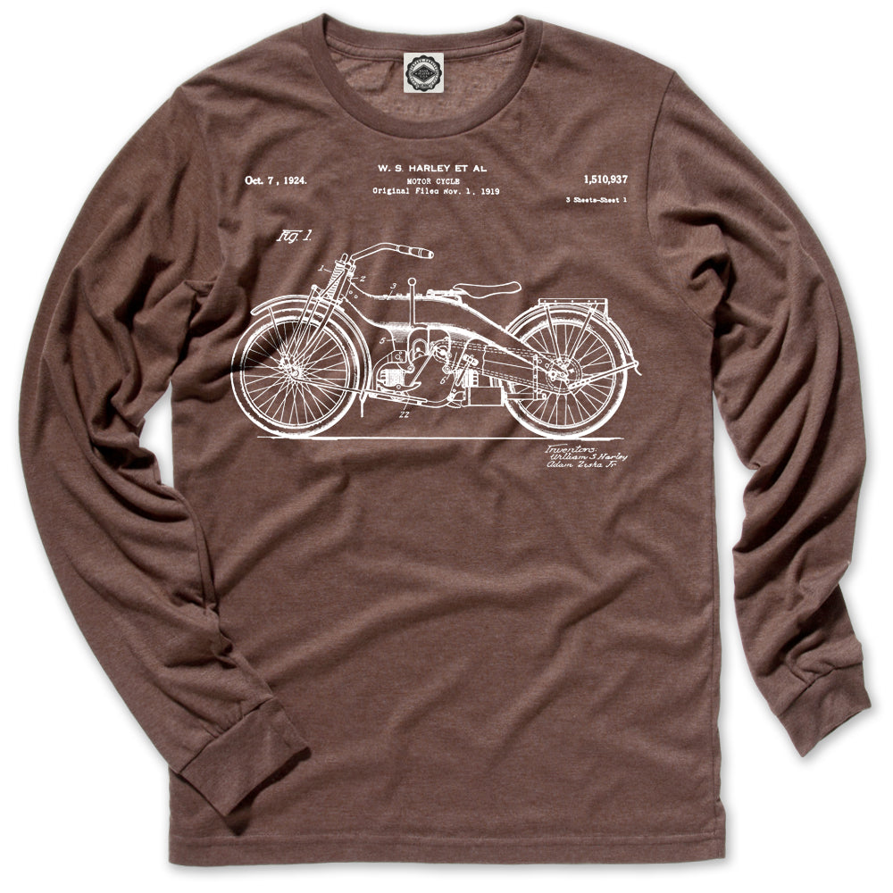 Harley-Davidson Motorcycle Patent Men's Long Sleeve Tee