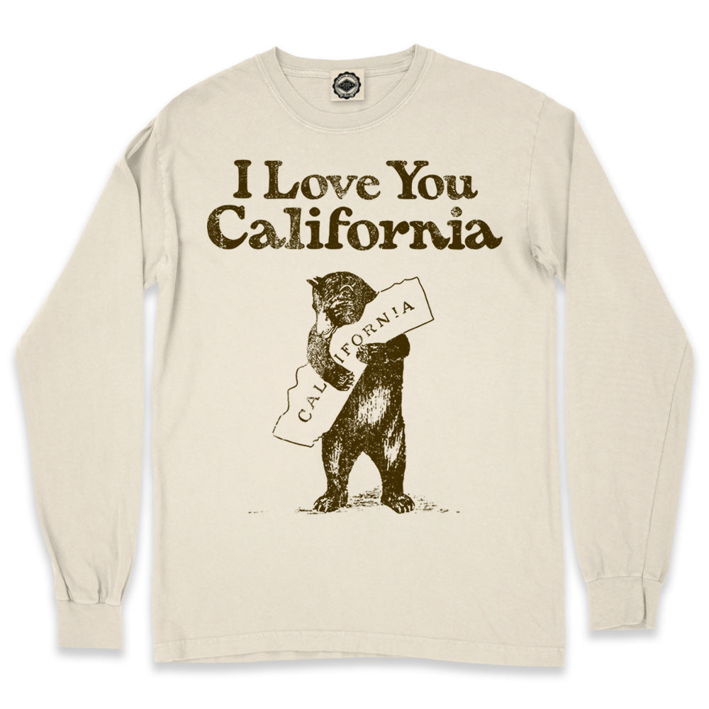 I Love You California Men's Long Sleeve Pigment Dyed Tee