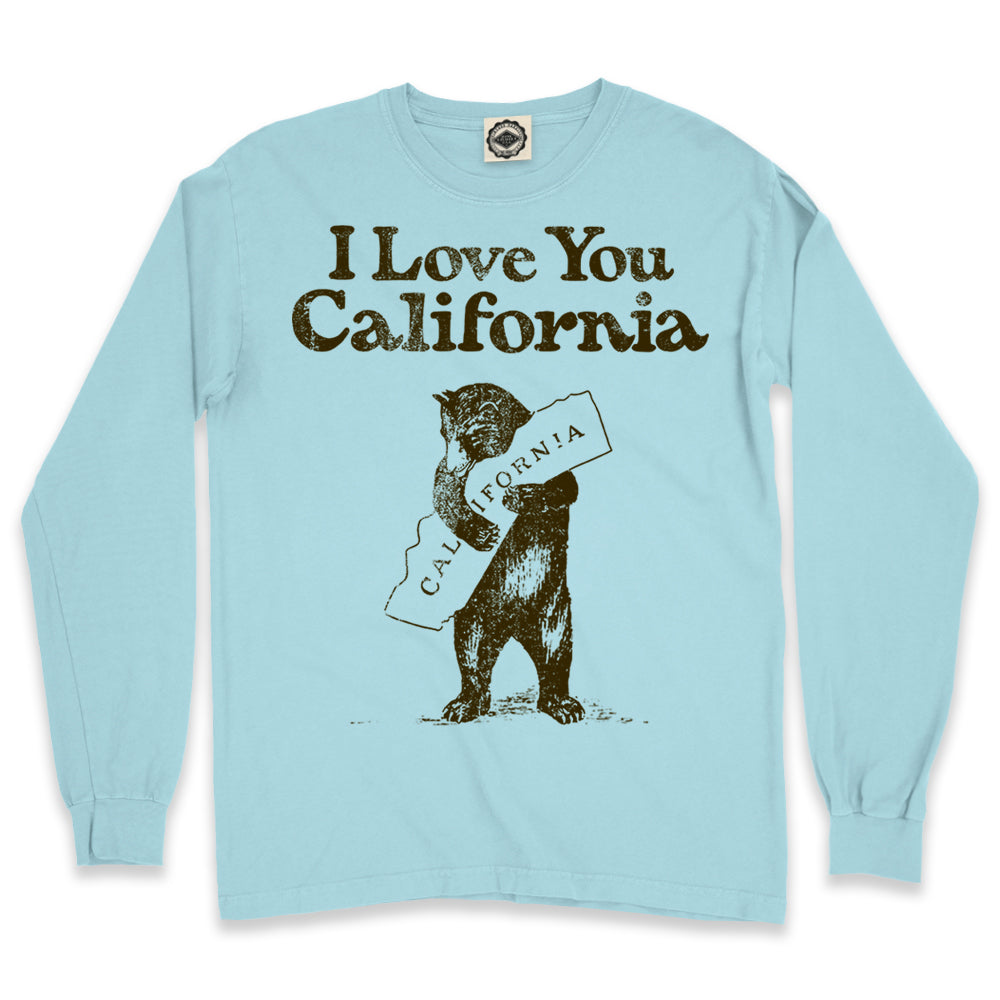 I Love You California Men's Long Sleeve Pigment Dyed Tee