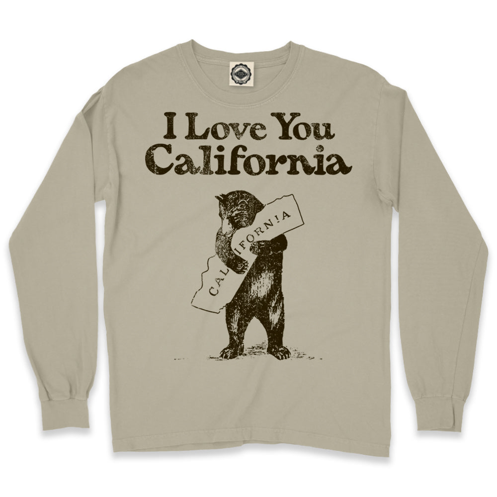 I Love You California Men's Long Sleeve Pigment Dyed Tee