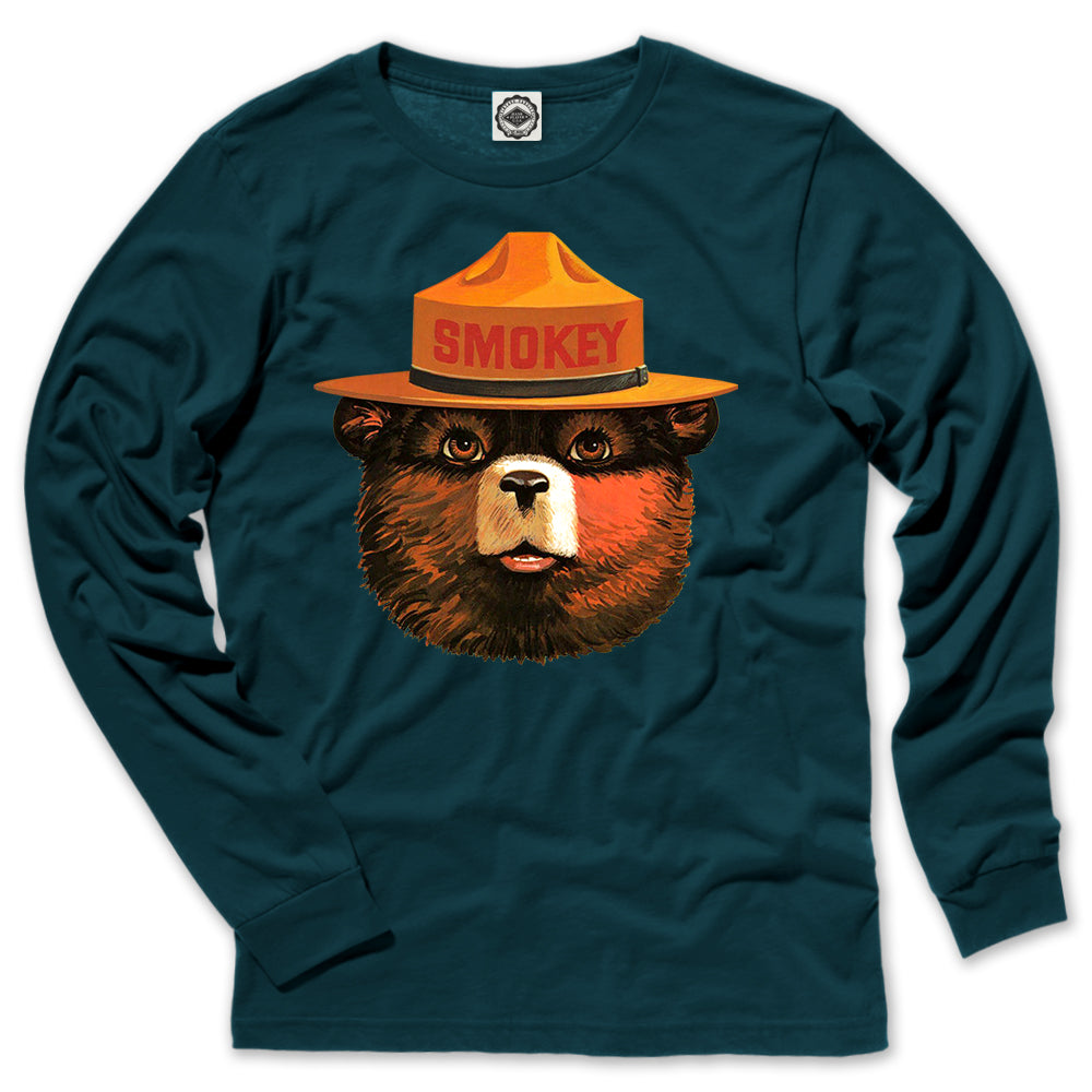 Multicolor Smokey Bear Men's Long Sleeve Tee