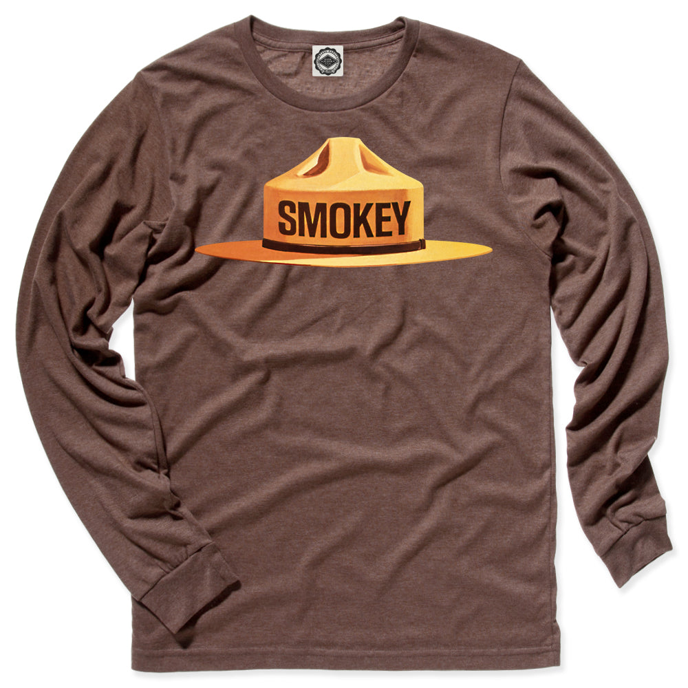 Multicolor Smokey Bear Ranger Hat Men's Long Sleeve Tee