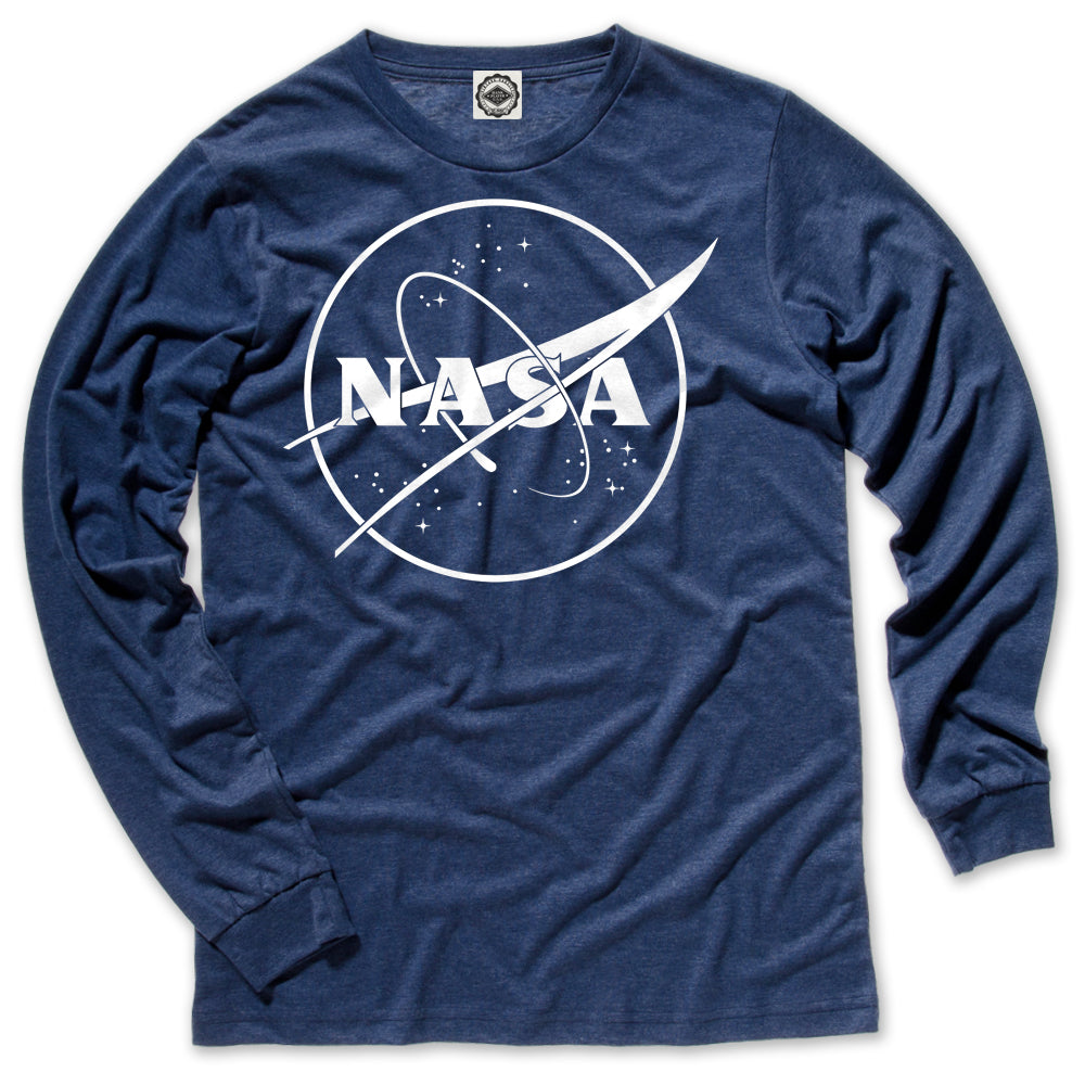 NASA 1 Color Logo Men's Long Sleeve Tee