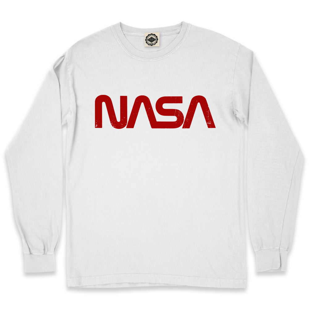 NASA Retro Worm Men's Long Sleeve Pigment Dyed Tee