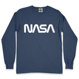 NASA Retro Worm Logo Unisex Long Sleeve Pigment Dyed Tee