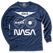 NASA Multi Logo Men's Long Sleeve Tee