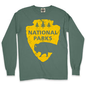 National Parks Logo Men's Long Sleeve Pigment Dyed Tee