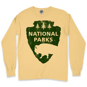 National Parks Logo Men's Long Sleeve Pigment Dyed Tee