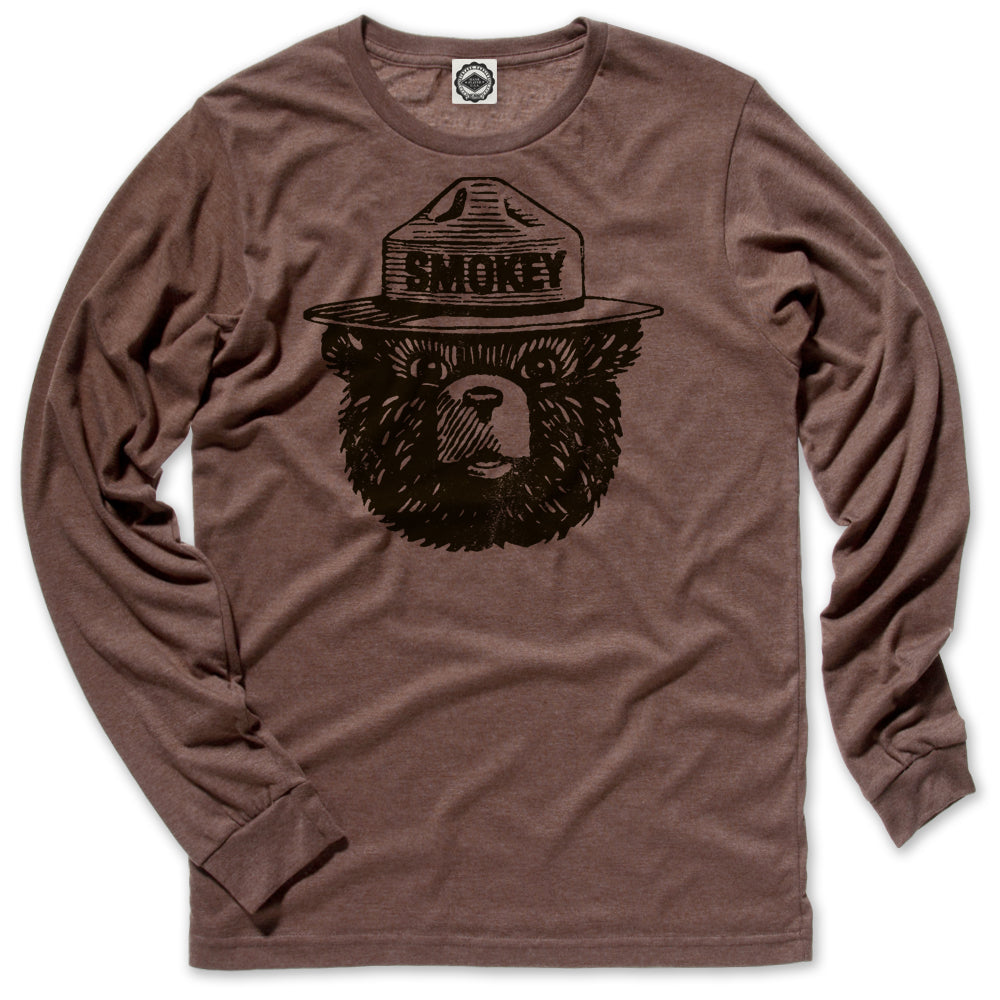 Official Smokey Bear Men's Long Sleeve Tee