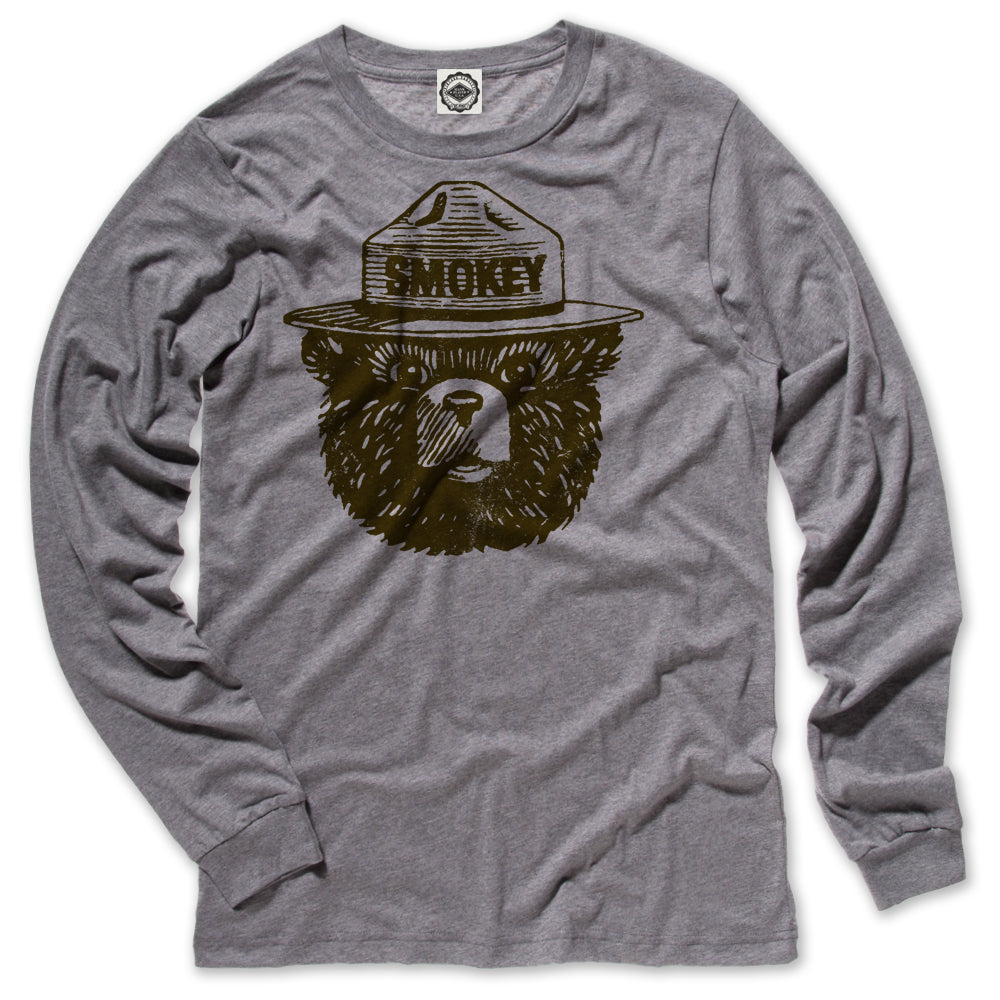 Official Smokey Bear Men's Long Sleeve Tee