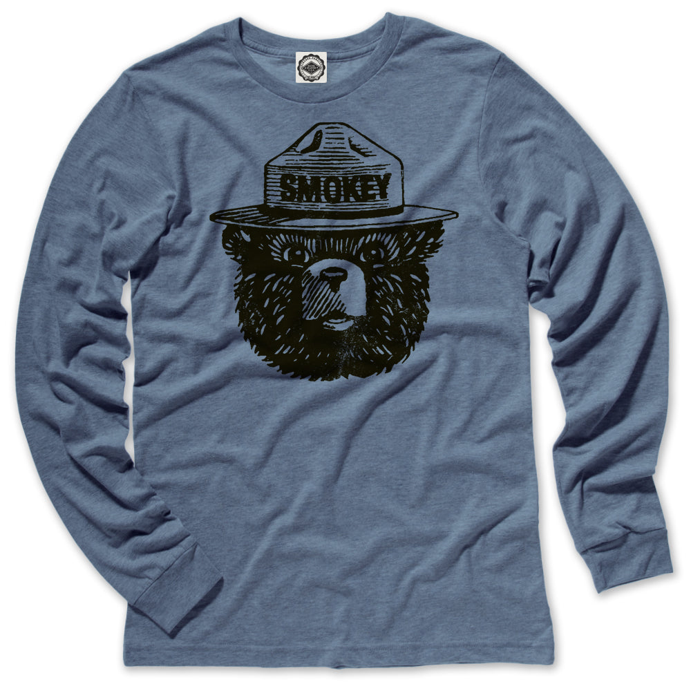 Official Smokey Bear Men's Long Sleeve Tee