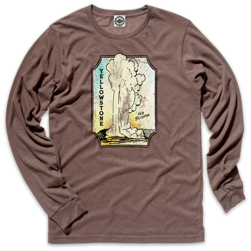 Old Faithful/Yellowstone National Park Men's Long Sleeve Tee