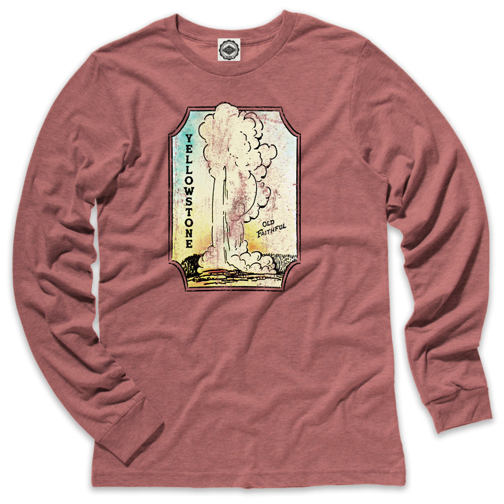 Old Faithful/Yellowstone National Park Men's Long Sleeve Tee