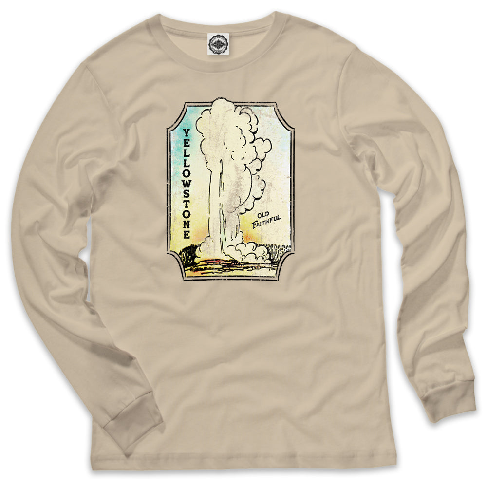 Old Faithful/Yellowstone National Park Men's Long Sleeve Tee