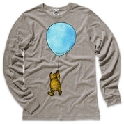 Winnie-The-Pooh With Balloon Men's Long Sleeve Tee