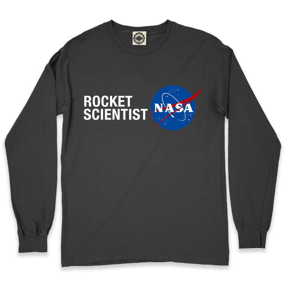 NASA Rocket Scientist Men's Long Sleeve Pigment Dyed Tee