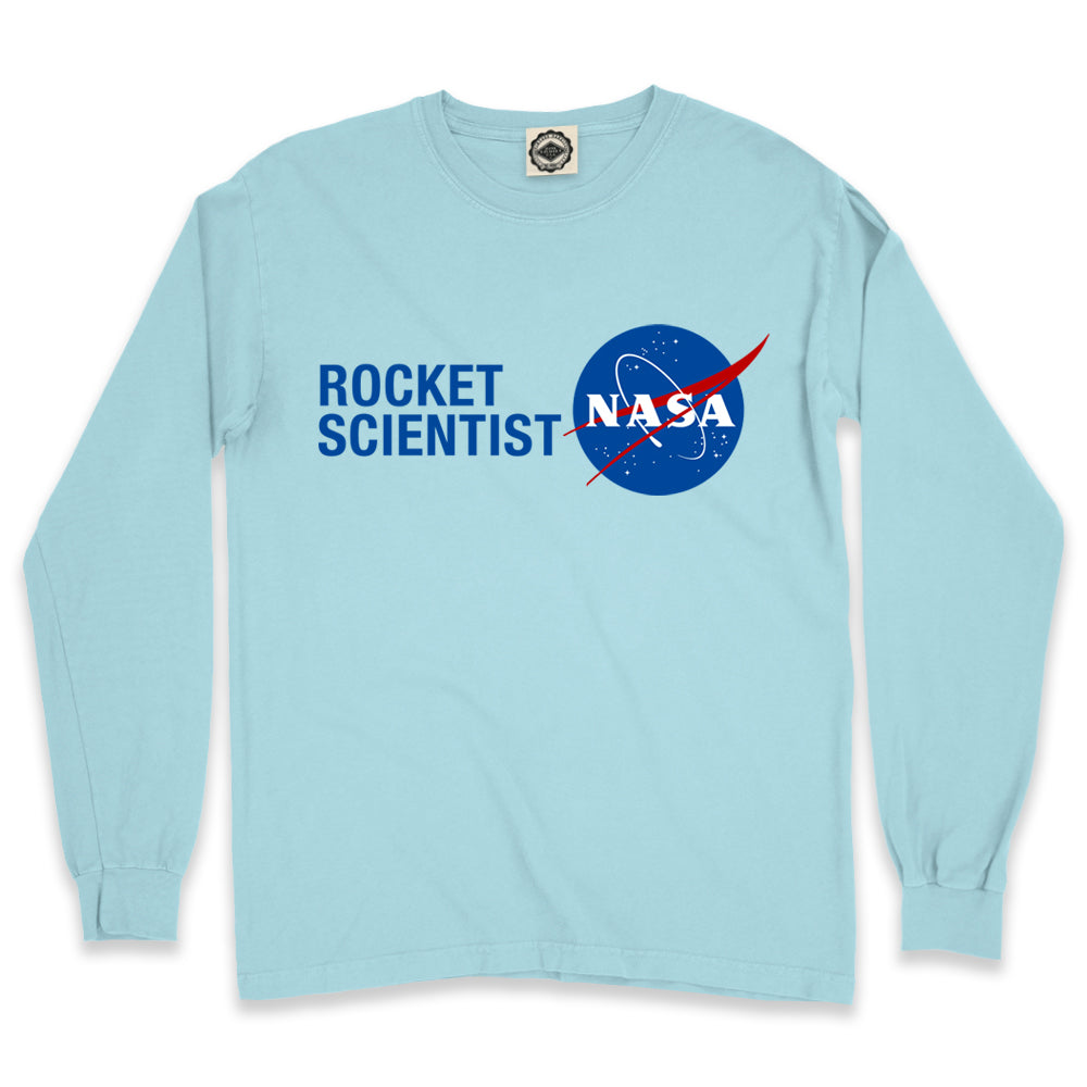 NASA Rocket Scientist Men's Long Sleeve Pigment Dyed Tee