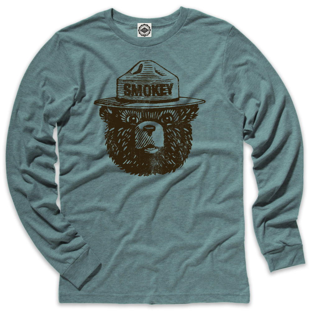 Official Smokey Bear Men's Long Sleeve Tee