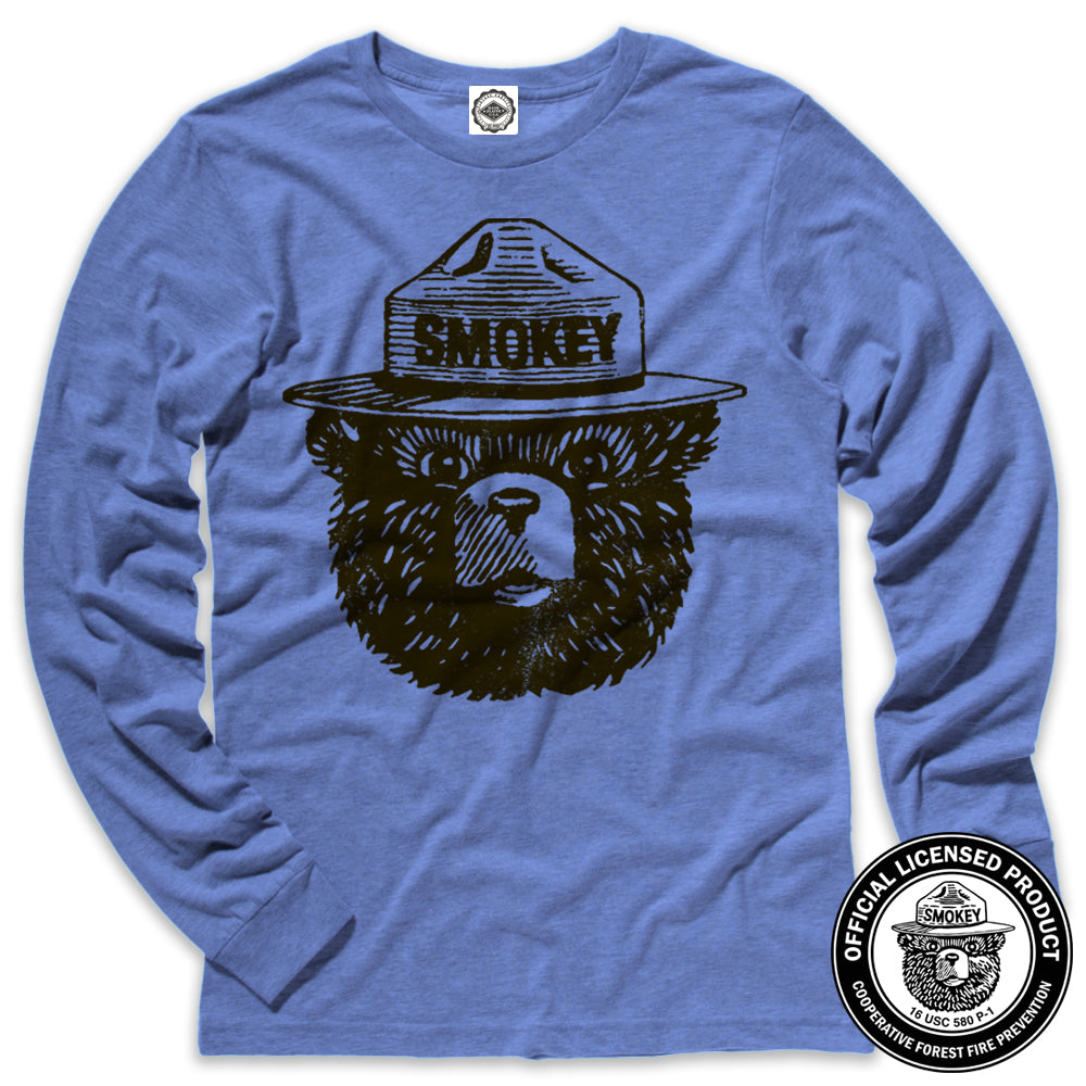 Official Smokey Bear Men's Long Sleeve Tee