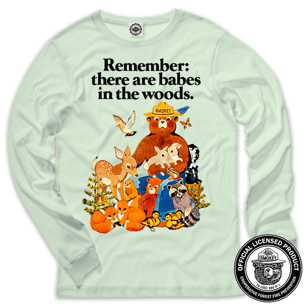 Smokey Bear Vintage "Babes In The Woods" Poster Men's Long Sleeve Tee