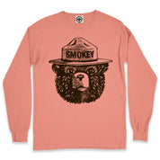 Official Smokey Bear Men's Long Sleeve Pigment Dyed Tee