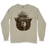 Official Smokey Bear Men's Long Sleeve Pigment Dyed Tee