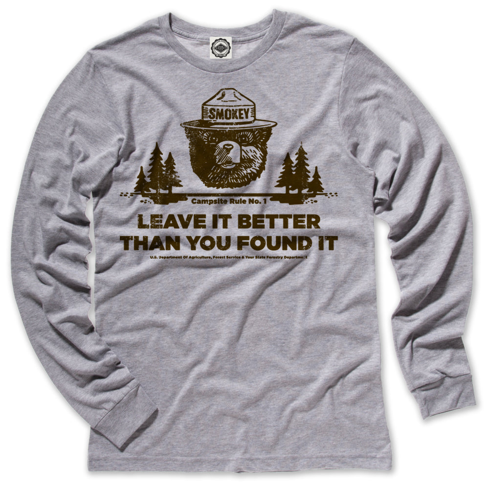 Smokey Bear's Campsite Rule Men's Long Sleeve Tee