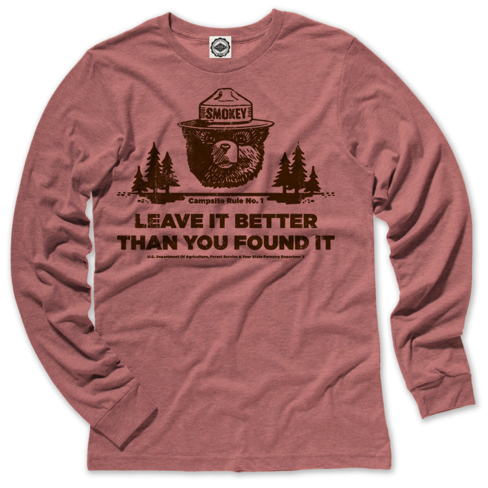 Smokey Bear's Campsite Rule Men's Long Sleeve Tee