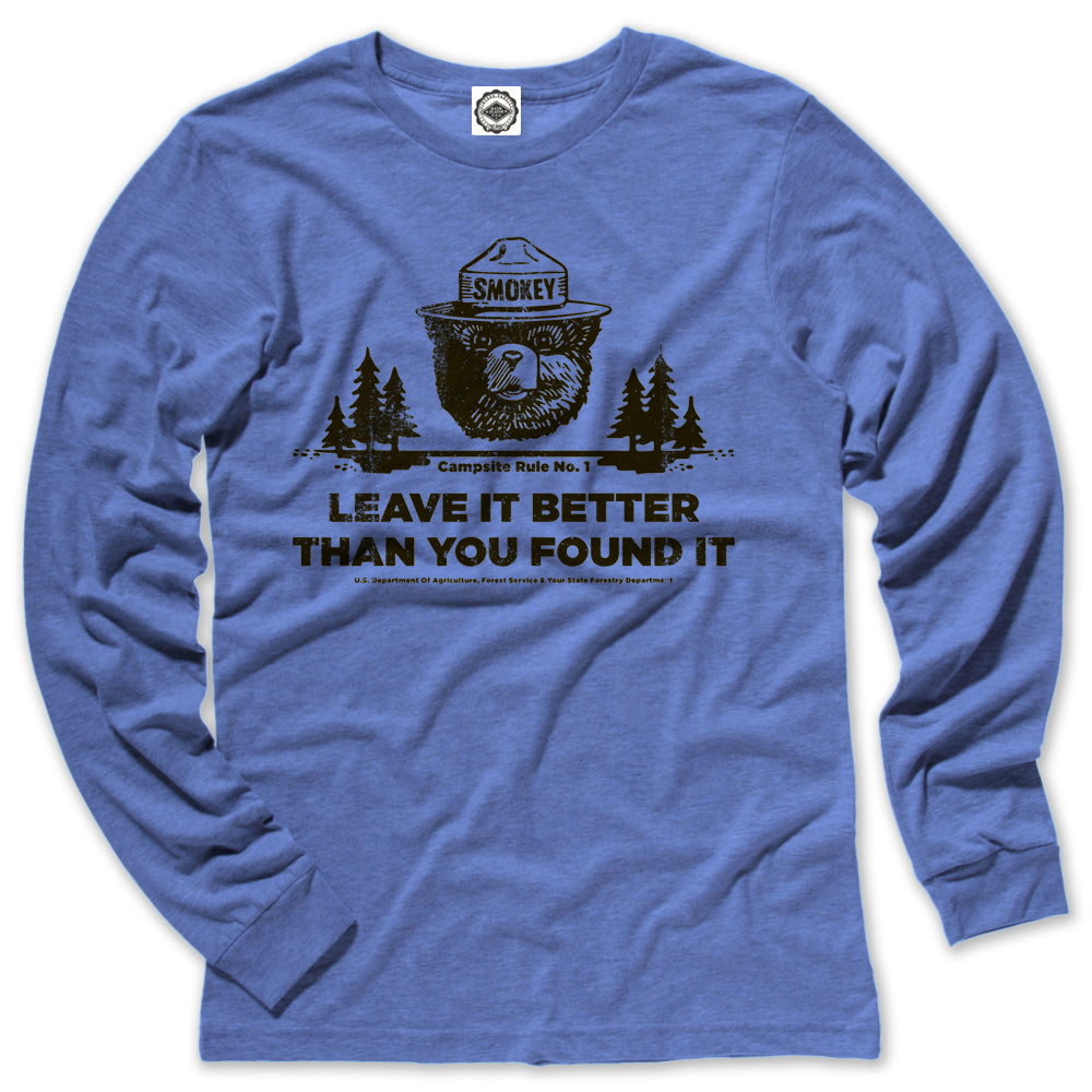 Smokey Bear's Campsite Rule Men's Long Sleeve Tee