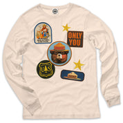 Smokey Bear Patches Men's Long Sleeve Tee