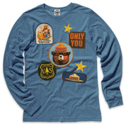 Smokey Bear Patches Men's Long Sleeve Tee