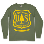 USDA Forest Service Insignia Men's Long Sleeve Pigment Dyed Tee