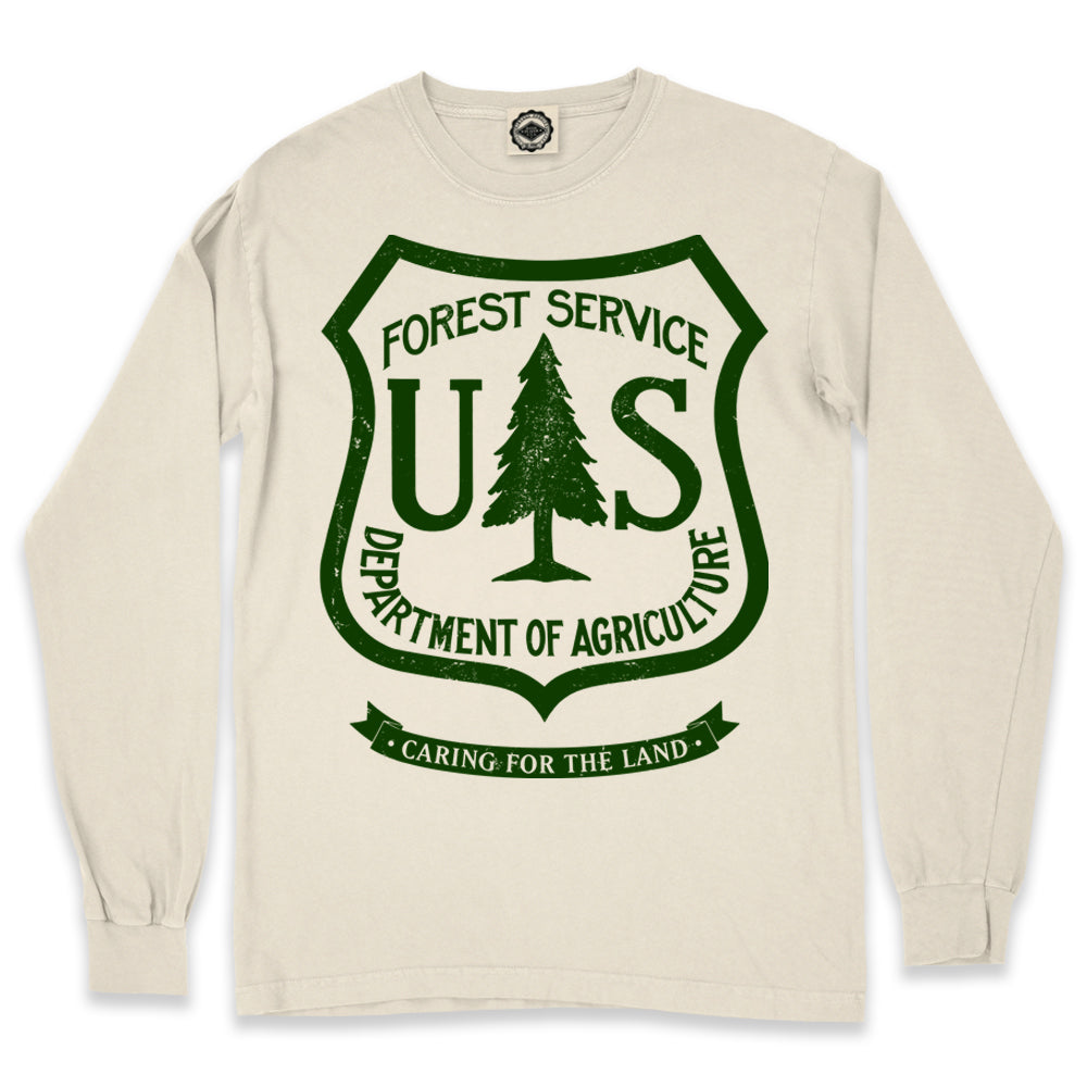 USDA Forest Service Insignia Men's Long Sleeve Pigment Dyed Tee