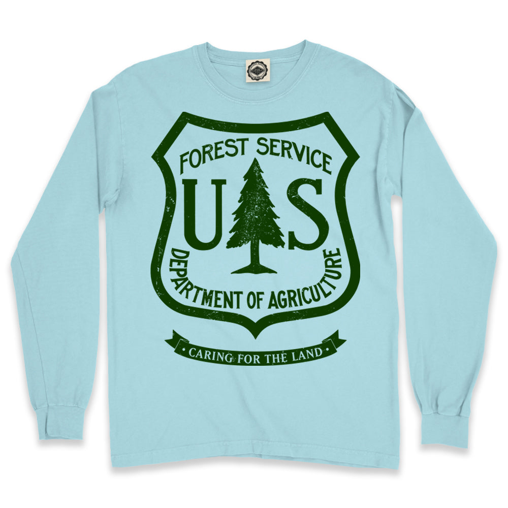 USDA Forest Service Insignia Men's Long Sleeve Pigment Dyed Tee