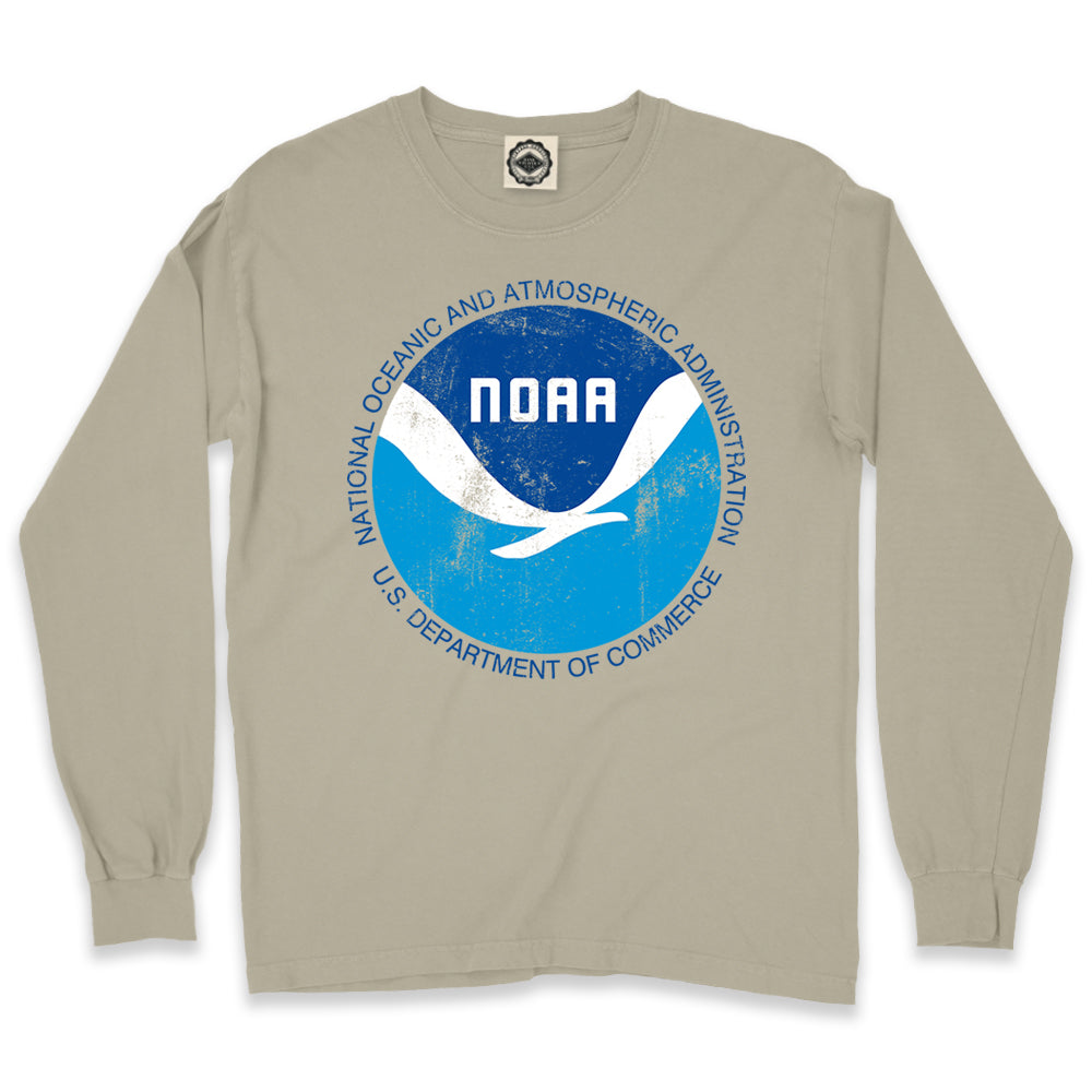 Vintage NOAA Logo Men's Long Sleeve Pigment Dyed Tee