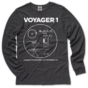 NASA Voyager 1 Men's Long Sleeve T-Shirt in Charcoal