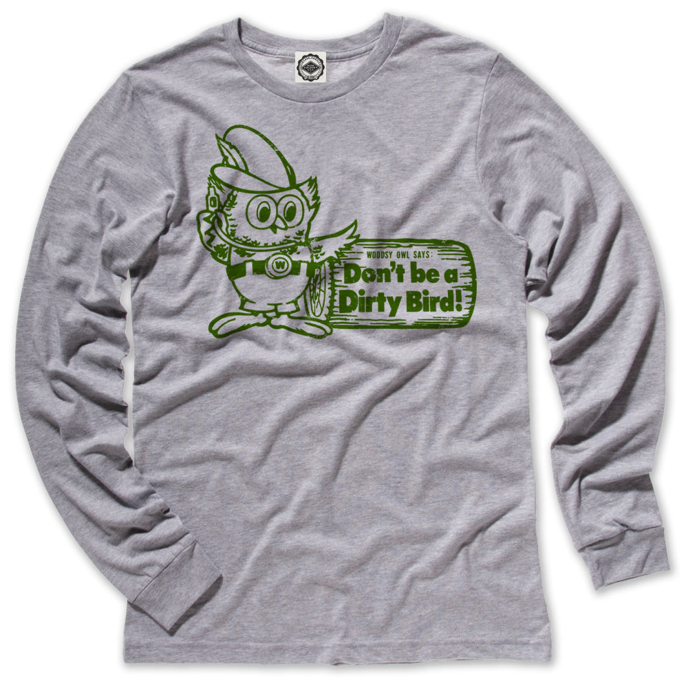 Woodsy Owl "Don't Be A Dirty Bird" Men's Long Sleeve Tee