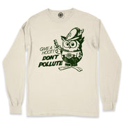 Official Woodsy Owl Men's Long Sleeve Pigment Dyed Tee