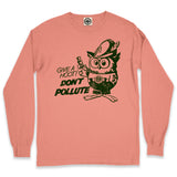 Official Woodsy Owl Unisex Long Sleeve Pigment Dyed Tee