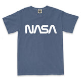 NASA Retro Worm Logo Unisex Pigment Dyed Tee