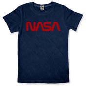 NASA Retro Worm Logo Kid's Tee