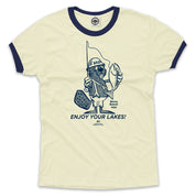 Benny Beaver "Enjoy Your Lakes" Unisex Ringer Tee