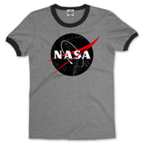 Black Official NASA Logo Unisex Ringer Tee