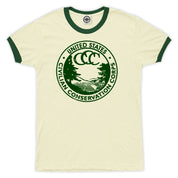 CCC (Civilian Conservation Corps) Men's Ringer T-Shirt in Cream