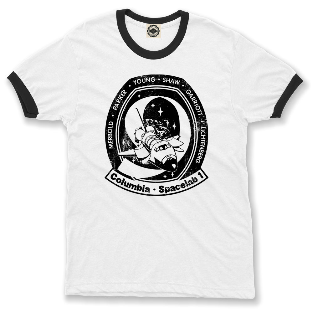 NASA Space Shuttle Columbia/Spacelab 1 Insignia Men's Ringer Tee