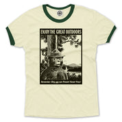 Smokey Bear "Enjoy The Great Outdoors" Men's Ringer Tee