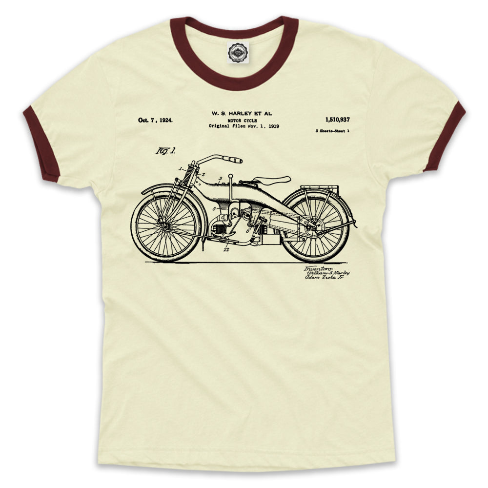 Harley-Davidson Motorcycle Patent Men's Ringer Tee