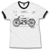 Harley-Davidson Motorcycle Patent Men's Ringer T-Shirt in White