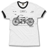 Harley-Davidson Motorcycle Patent Unisex Ringer Tee